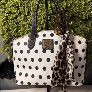 Dooney & Bourke Black and White Polka Dot Satchel